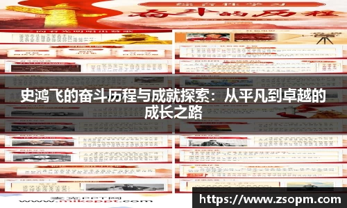 史鸿飞的奋斗历程与成就探索：从平凡到卓越的成长之路